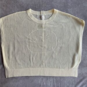 Cream Knit Sleeveless Top